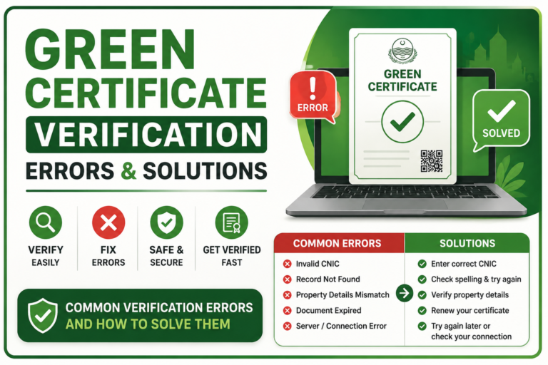 Green certificate verification errors & solutions