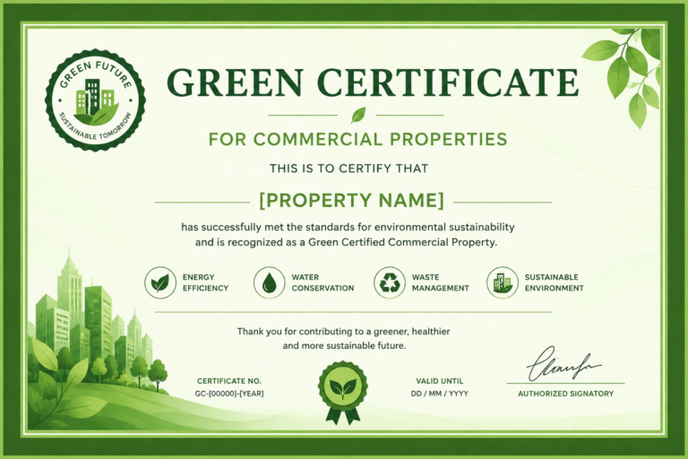 Green certificate for commercial properties